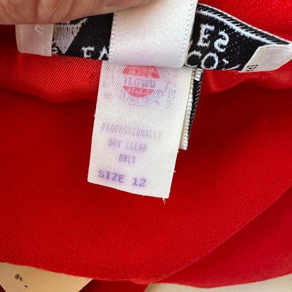 Vintage Evan-Picone Petites Skirt Womens Size 12 Red Wool Pencil NWT - Picture 6 of 8
